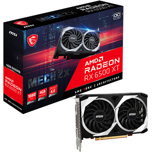MSI �󵥿� RX 6500 XT ��ũ 2X OC D6 4GB
