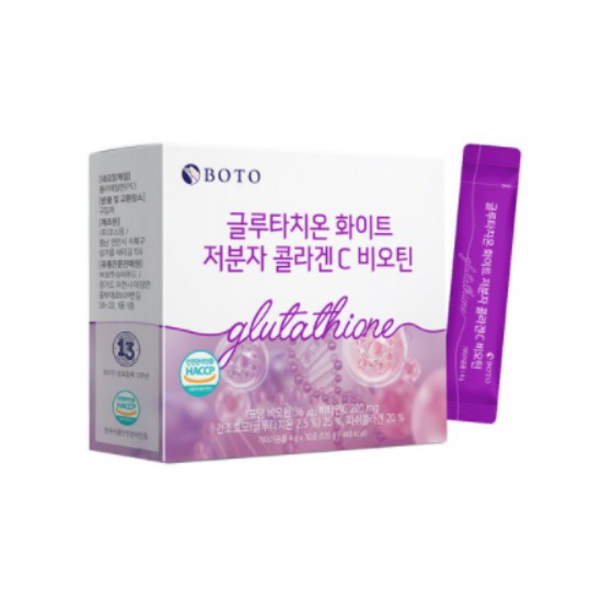 보뚜슈퍼푸드 보뚜 글루타치온 화이트 저분자 콜라겐C 비오틴 30포 (1개)