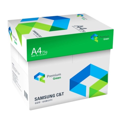 삼성물산 프리미엄 그린 복사용지 A4 75g (2,500매)_이미지