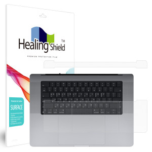 폰트리 힐링쉴드 애플 2023 맥북프로16 M2 무광 외부보호필름 팜레스트/터치패드 2매
