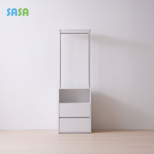 사사가구 엘린 미드센츄리 3단 서랍형 긴행거 600_이미지
