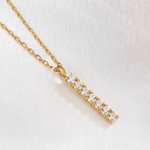 비앤비골드 14K 미니 큐빅 스틱 펜던트 L JAP41849