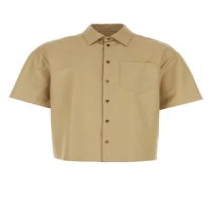 ����� Beige leather shirt UPC209SOOO136K F0241 BEIGE O TAN