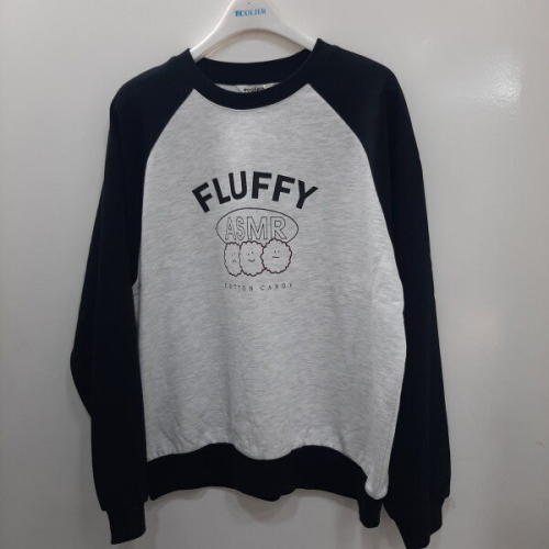 에꼴리에 HC33 배색 라글란 맨투맨티 24C5451