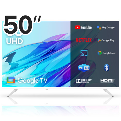 이노스 50UHD 화이트에디션 구글 스마트 TV (스탠드)_이미지