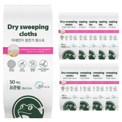FROG 미세먼지 정전기 청소포 표준형 50매