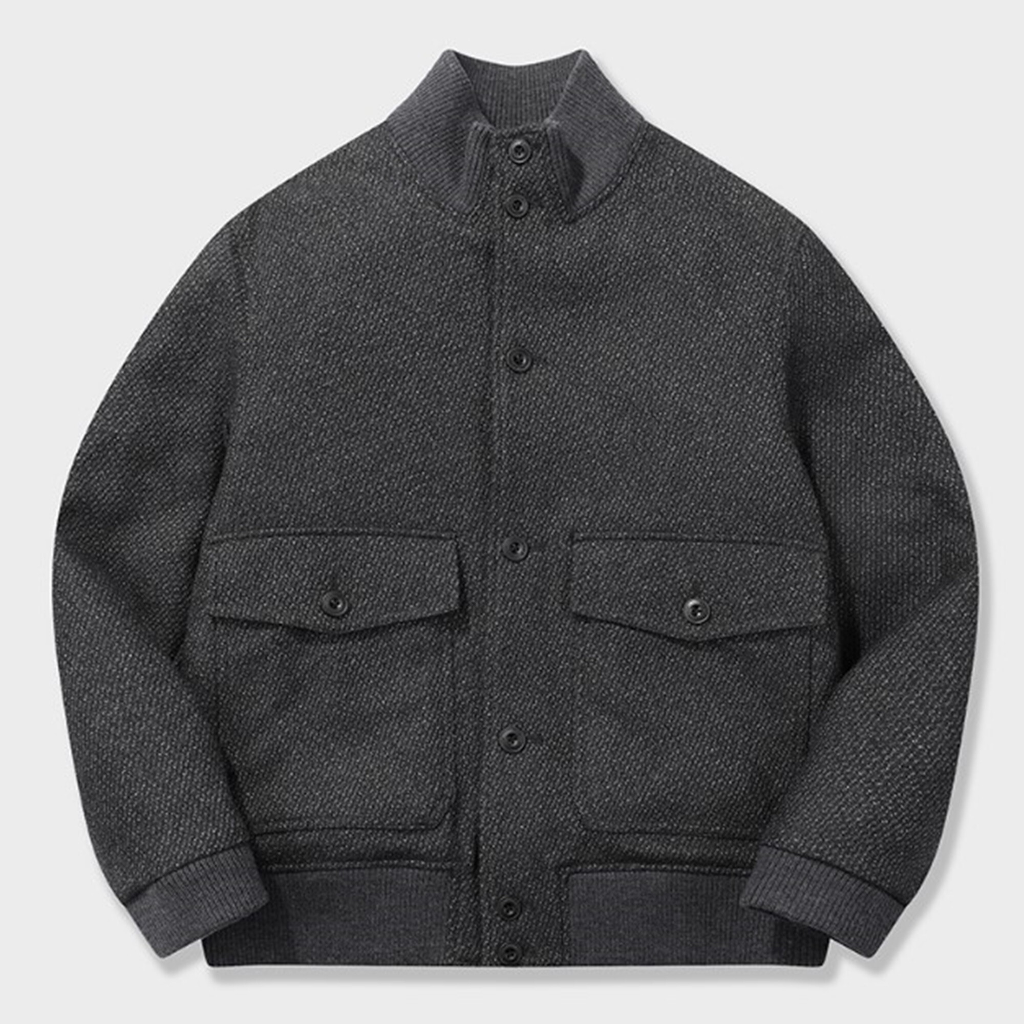 본 정장 F/W 수입 모직 점퍼 블루종 자켓 BN4FJP413GY_이미지