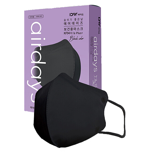 디더블유바이오 에어데이즈 ㅤ더뉴플러스 KF94 특대형 블랙