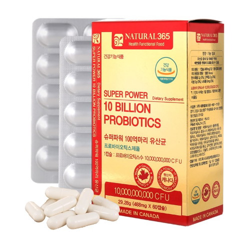 내츄럴365 슈퍼파워 100억마리 유산균 60캡슐 (5개)