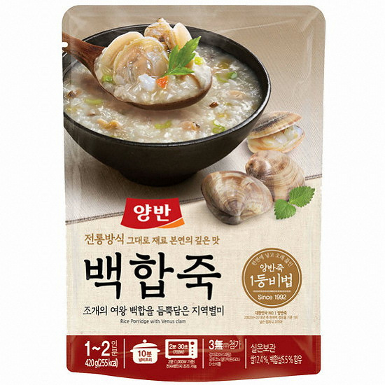 동원F&B 양반 백합죽 420g이미지입니다. 누르면 해당 게시물로 새창이동합니다.