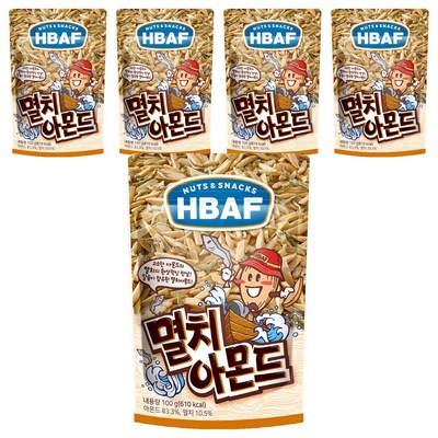 (주)바프 HBAF 바프 멸치 아몬드 100g (5개)_이미지