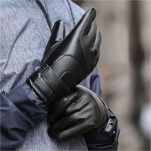 남성 인조가죽 방한장갑 겨울 기모안감 터치 장갑 WFLACU2