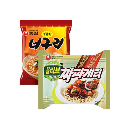 농심 짜파게티10개 + 얼큰한너구리10개