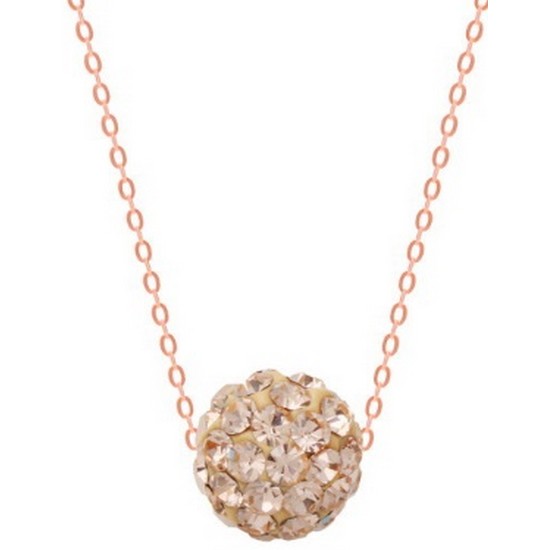 메리그린 14K GOLD 탄생석 컬러 미러볼 목걸이 11월 토파즈 RS452