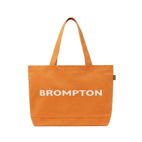 브롬톤 런던 배색 포인트 로고 에코백 오렌지_P255ATO402