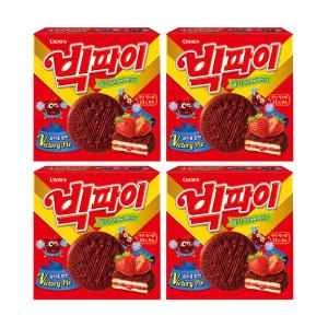 크라운제과 빅파이 딸기 324g (4개)