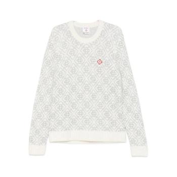 카사블랑카 패턴 로고 스웨터 MAW25KW1041