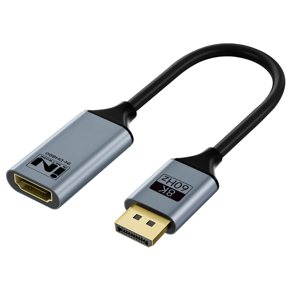 �γ�Ʈ��ũ IN-DH860 DP v1.4 to HDMI v2.1 ��ȯ ���̺�