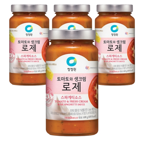 청정원 토마토와 생크림 로제 스파게티소스 600g (4개)_이미지