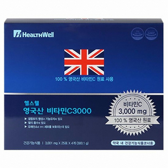 제일건강 헬스웰 영국산 비타민C 3000 100포 (1개)