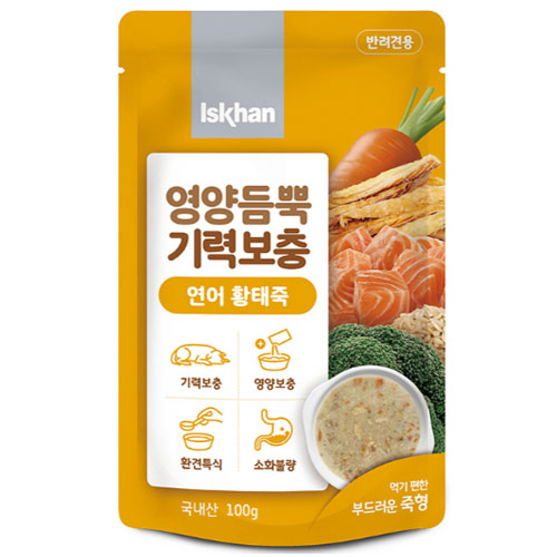 이즈칸 독 영양듬뿍 기력보충 연어 황태죽 100g (1개)_이미지