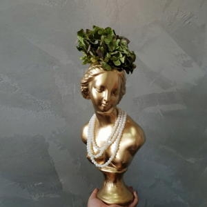 모리아트 모리아트  골드 컬러 중형 비너스여인 석고상화분 38cm+리본2개