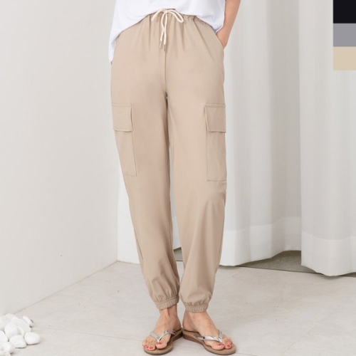 티팜 DM 여성 밴딩 베이직 카고 조거바지 TTG-281V_이미지