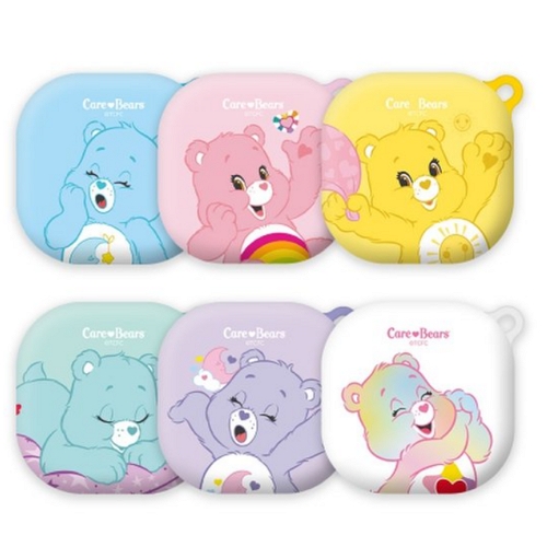 갤럭시 버즈 프로/라이브 케어베어 파스텔 하드 젤리 케이스