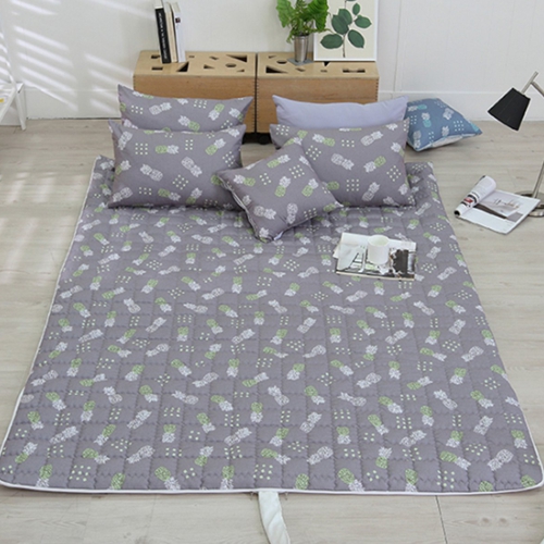 대창무역 스누즈 세미 달콤파인애플 브라운 온수매트 커버 (싱글, 100x200cm)_이미지