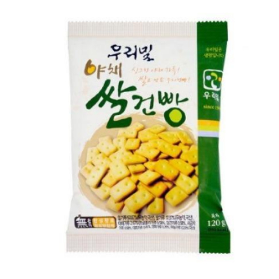 미미제과식품 우리밀 야채 쌀건빵 120g