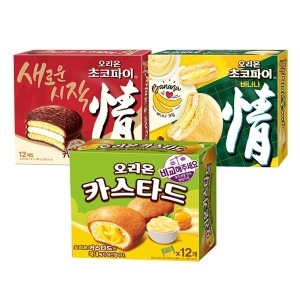 오리온 초코파이 +바나나+카스타드 총3개_이미지