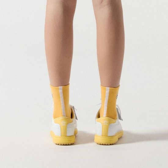 먼싱웨어 라인 포인트 쿼터 삭스 옐로우 MQ122LSO21_이미지