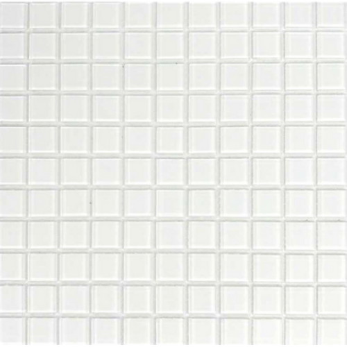 유니디자인 유리 모자이크타일 5mm 모노 01 화이트 (22장, 30cm x 30cm)_이미지