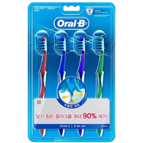 오랄비 크로스액션 프로헬스7 토탈케어 칫솔 (4개)_이미지