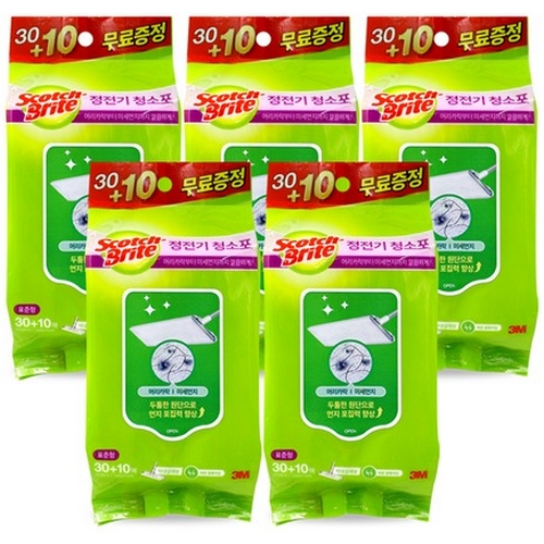 3M 스카치브라이트 정전기 청소포 표준형 40매 (5개)