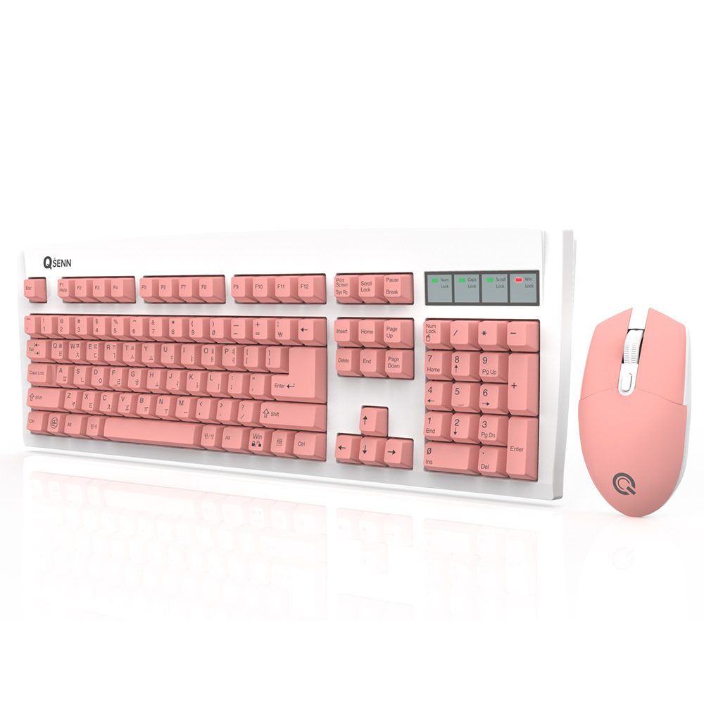 QSENN MK350 무선 키보드 마우스 세트 (블랙)_이미지