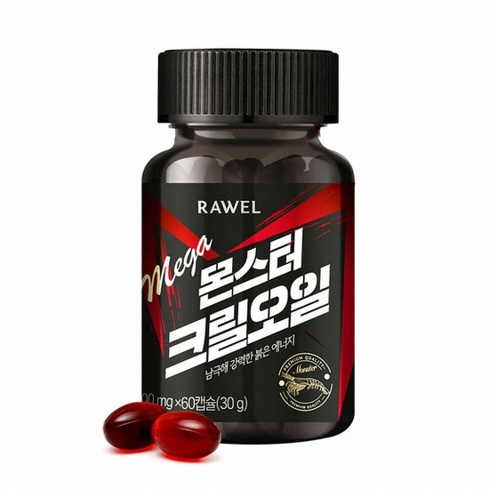 한국생활건강 로엘 몬스터 크릴오일 60캡슐 (4개)