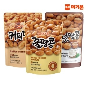  머거본 견과류 코코넛300+꿀땅콩300+커피땅콩300g
