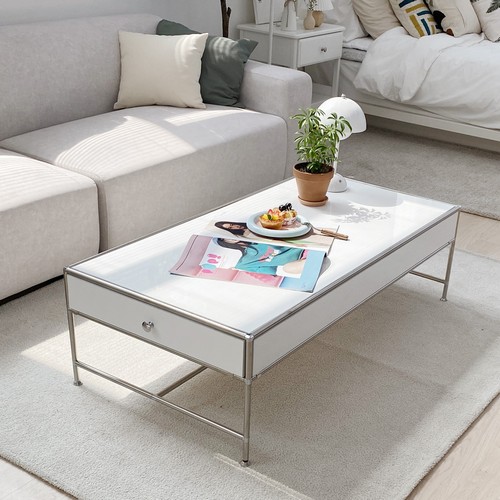 나무뜰 비아3 모듈 미드센츄리 UV 소파 거실테이블 1200_이미지