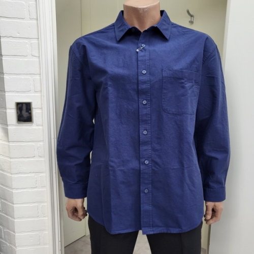  닉스 남 옥스퍼드 코튼 셔츠 세미오버핏 NQR CSL101_BLL