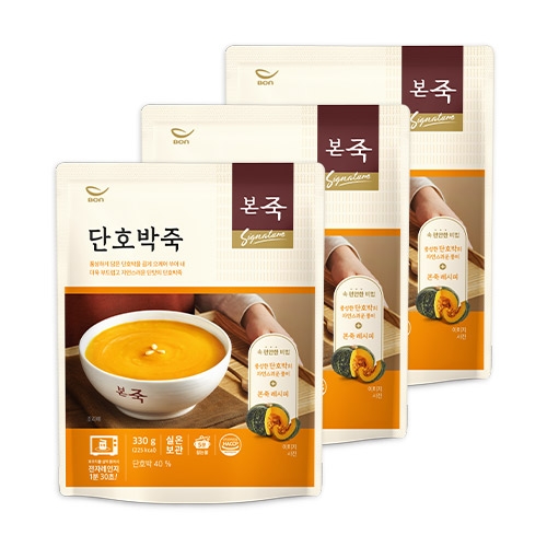 동방푸드마스타 본죽 단호박죽 330g [3개]