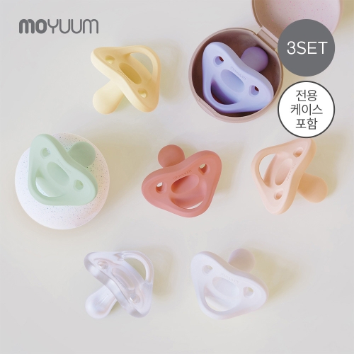 모윰 올실리콘 마카롱 쪽쪽이 3개세트 (전용케이스 포함)
