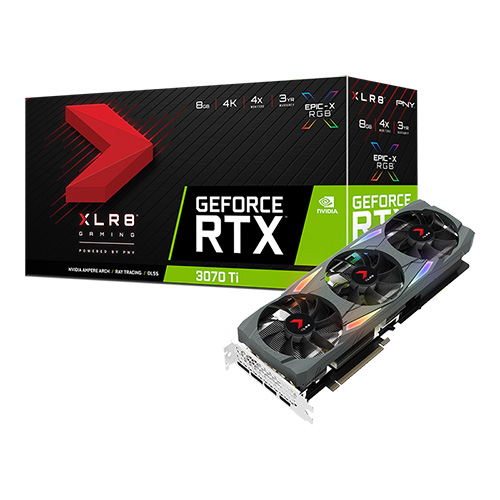 PNY XLR8 지포스 RTX 3070 Ti UPRISING EPIC-X RGB D6X 8GB Triple 마이크로닉스_이미지
