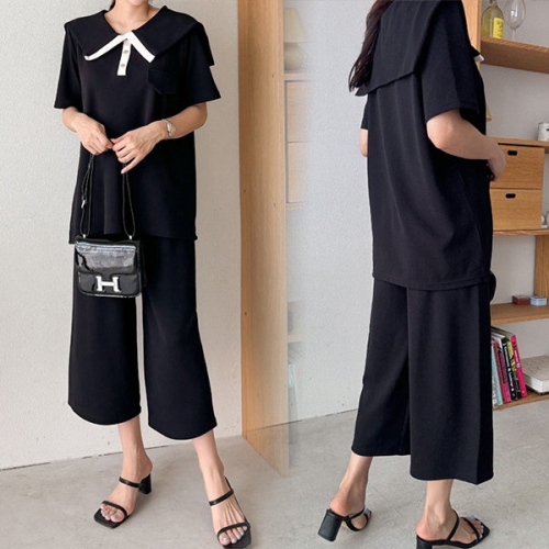 아이우먼 위쉬몰 BS 배색세일카라바지투피스 S156H408 빅사이즈_이미지