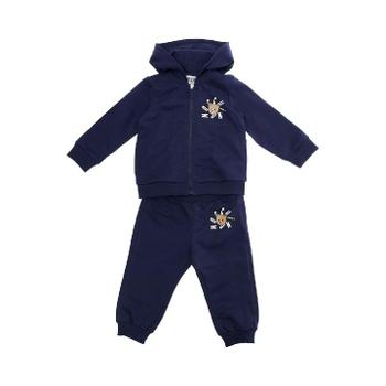 모스키노 KIDS Blue Tracksuit with Hood and Print on the Front in Cotton Baby .._이미지