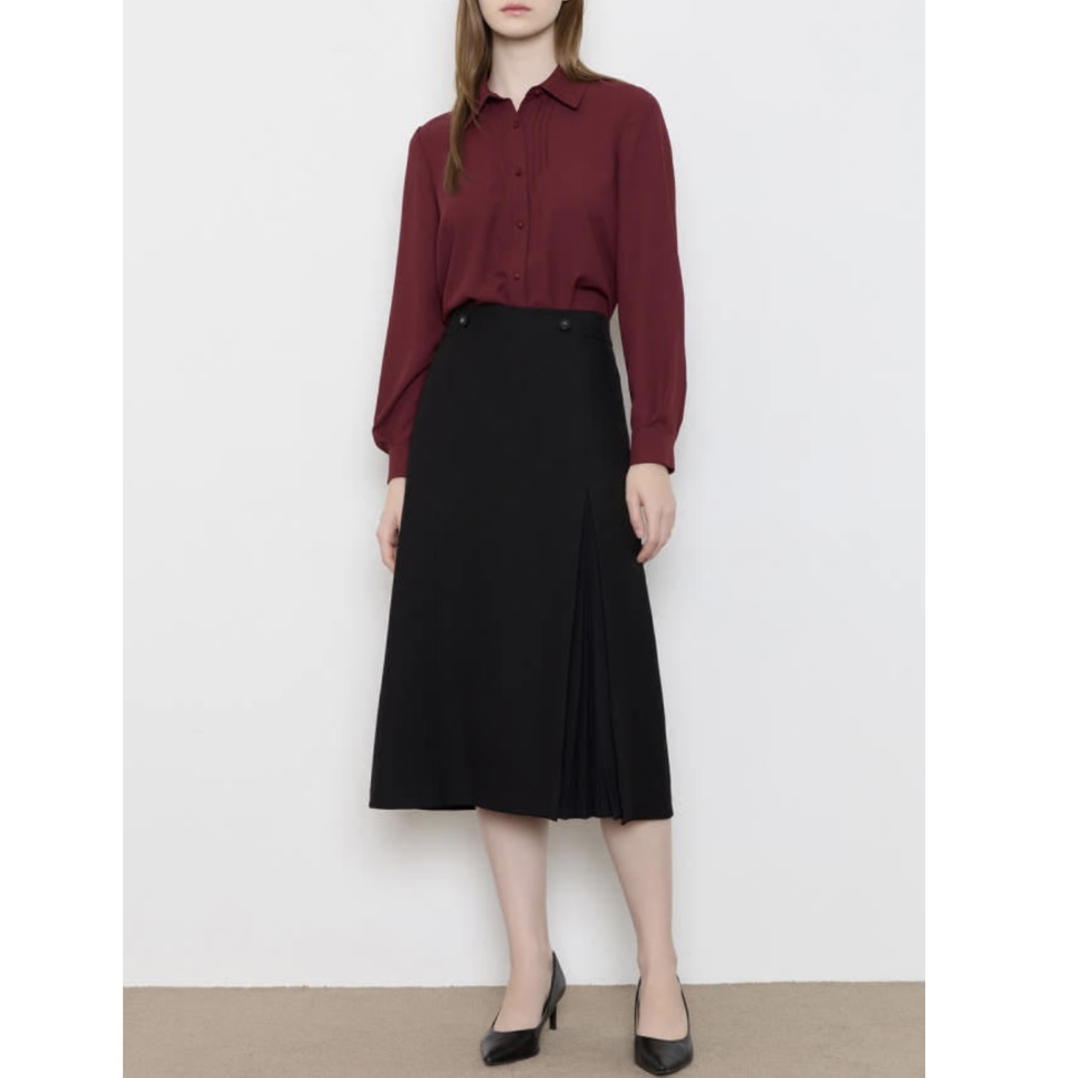 케이엘 KL 마칸 사이드플리츠 A라인스커트 2컬러 SK240lO10O