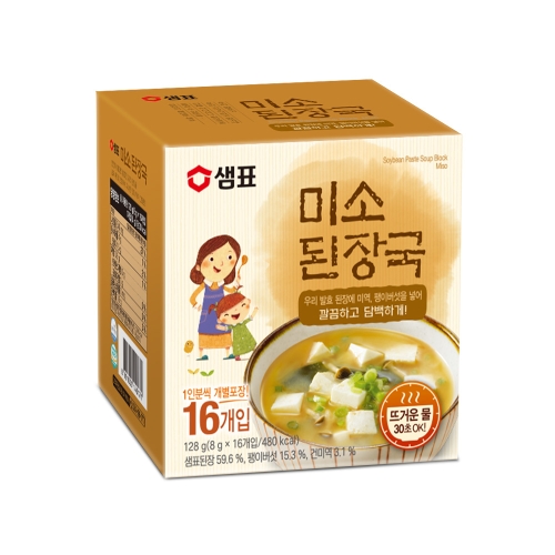 샘표 미소 된장국 16p 128g (1개)_이미지