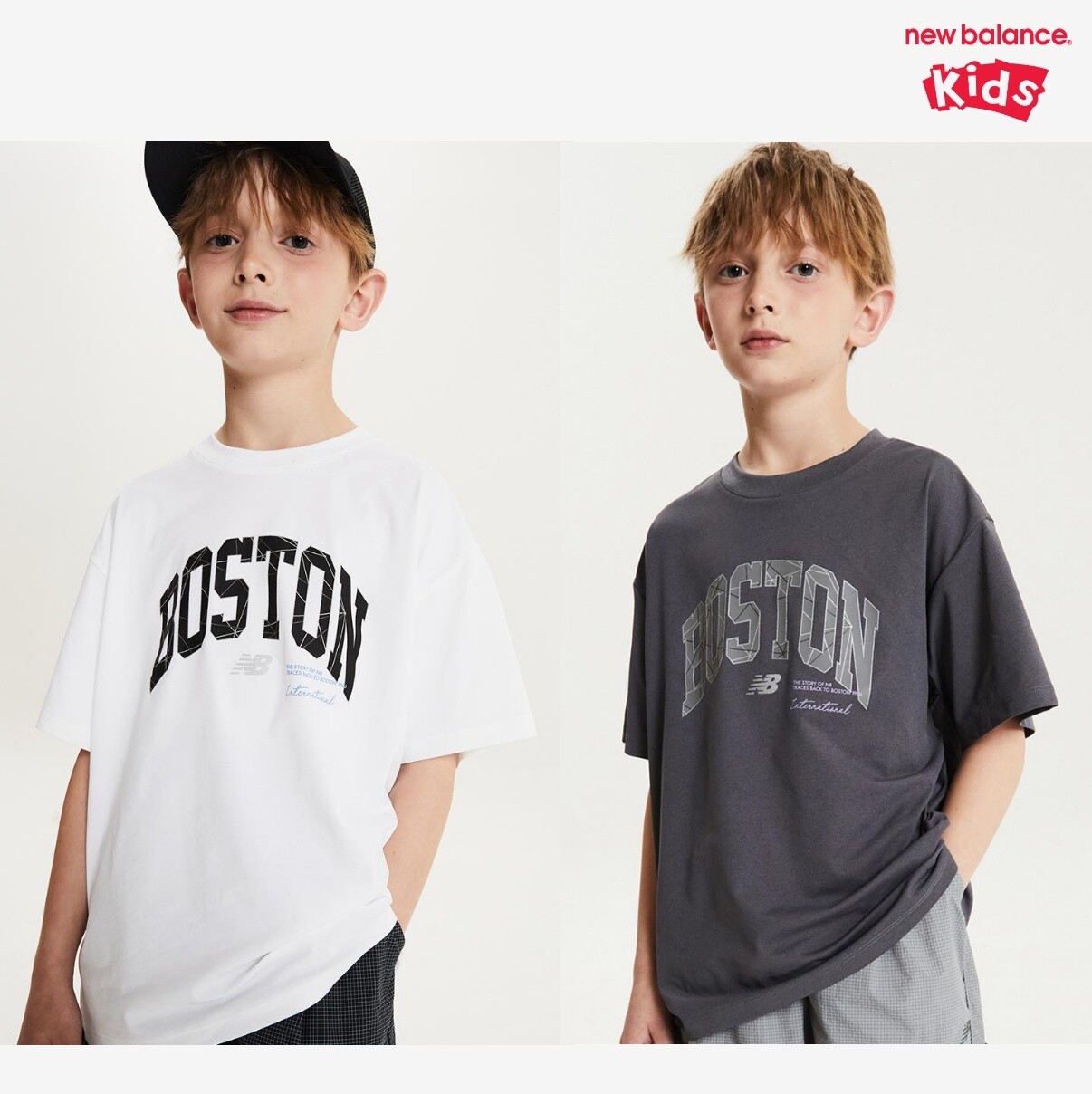 키즈 그리드 체크 반팔티 B1 NK9EG2773U 10 60