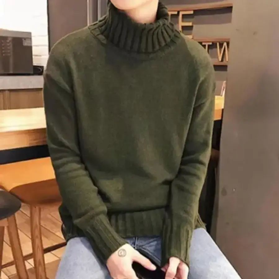 겨울 엣지필수템 터트넥 니트 반 목폴라 4색 3270222