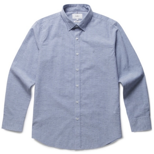 올젠 쿨 코튼 린넨 체크 셔츠 ZOB2WC1301_이미지